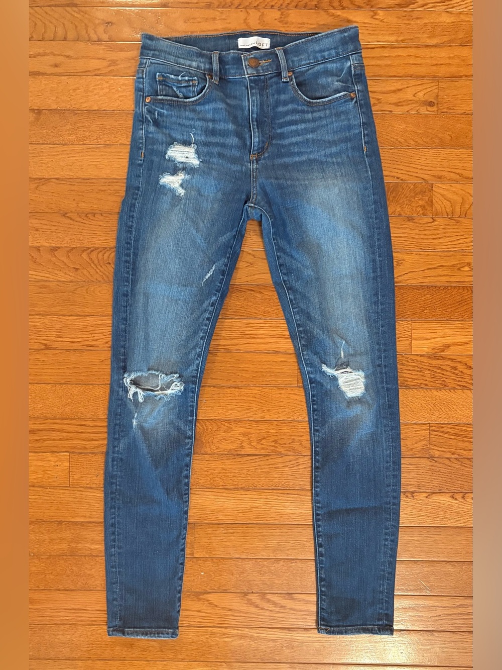 Loft Distressed Skinny Jeans